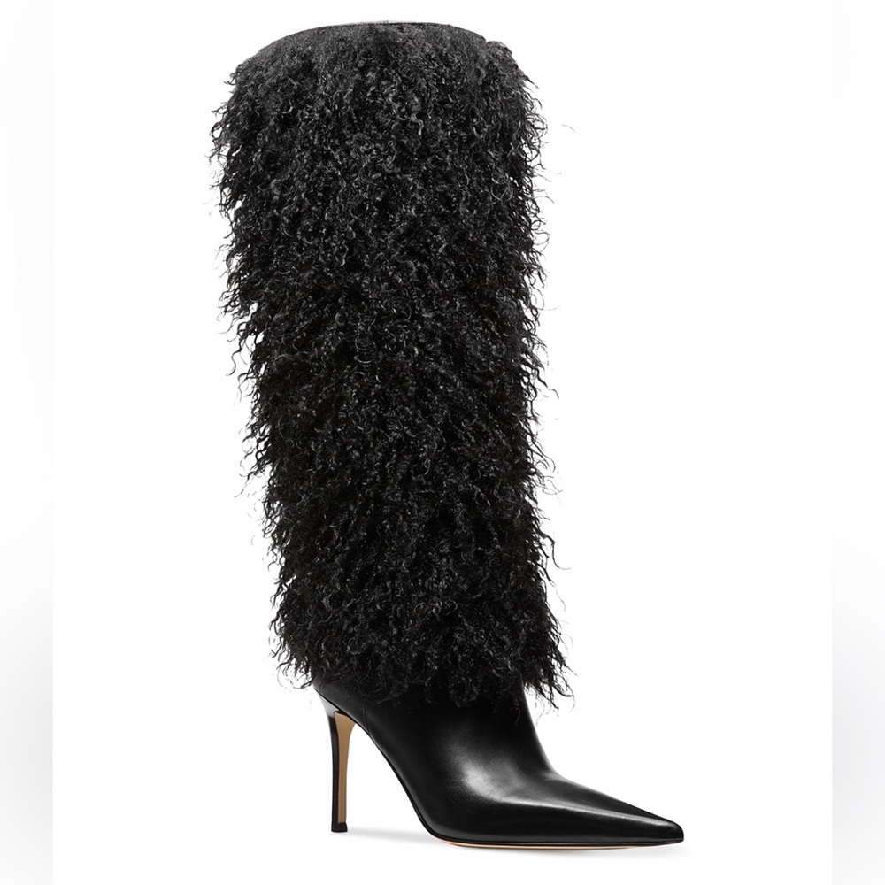 Michael Kors Black Dawn Faux Sheerling Boots